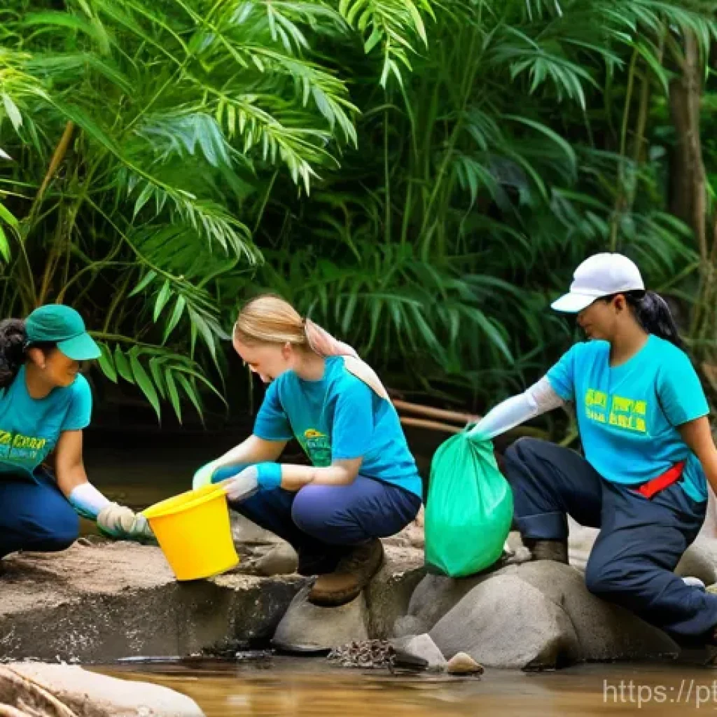 서식지 회복 프로젝트의 참여자 동기 부여 전략 - **Prompt:** "A diverse group of cheerful environmental volunteers, aged 18-60, dressed in comfortabl...