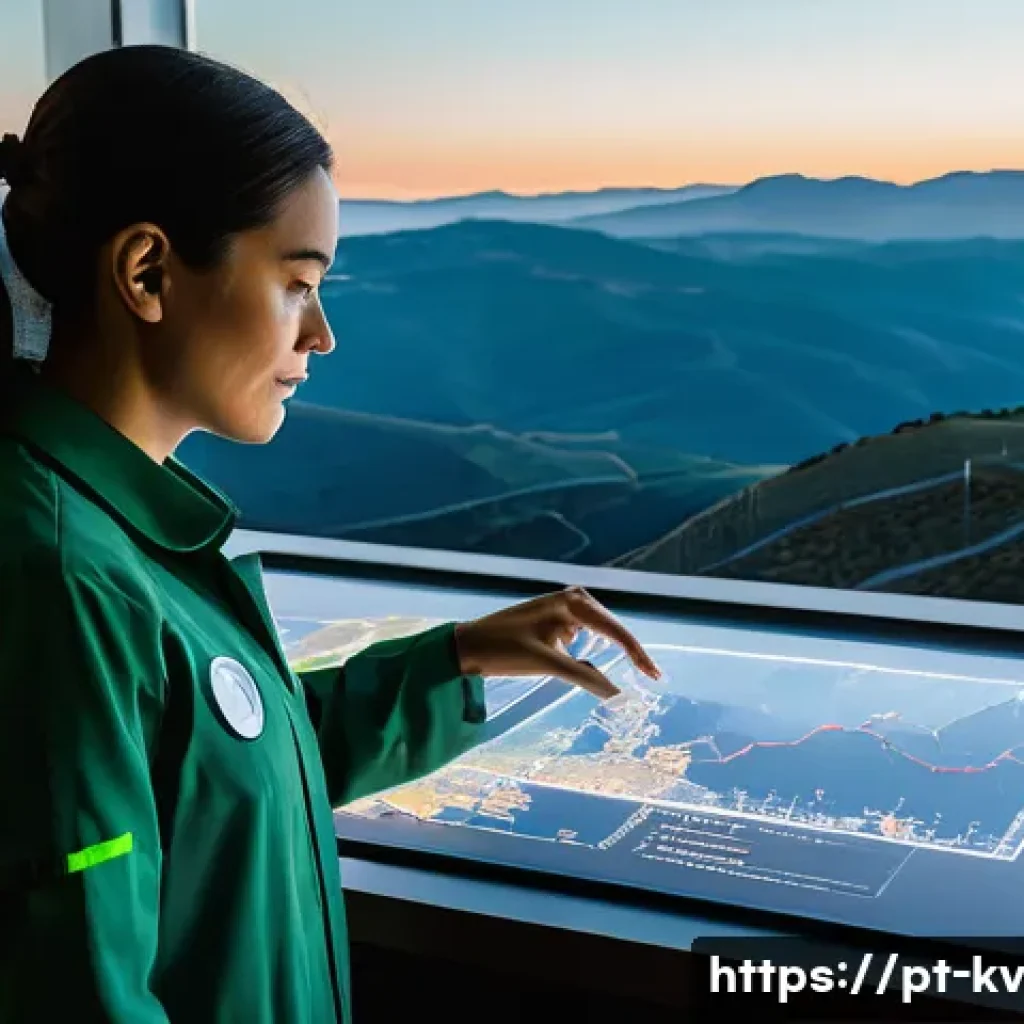 서식지 회복을 위한 혁신적인 기술 적용 - **AI-Driven Environmental Insight in a Portuguese Setting**
"A wide-angle, cinematic shot of a m...