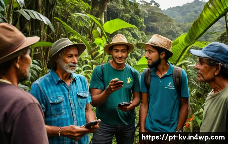 서식지 회복을 위한 지역 자원 지도 작성 - A vibrant Brazilian community group actively engaged in participatory biodiversity mapping within a ...