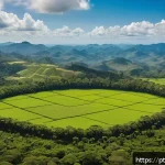 Home 21 서식지 복원 활동의 법적 규제 - A panoramic Brazilian rural landscape showing a large agricultural property with sections of native ...